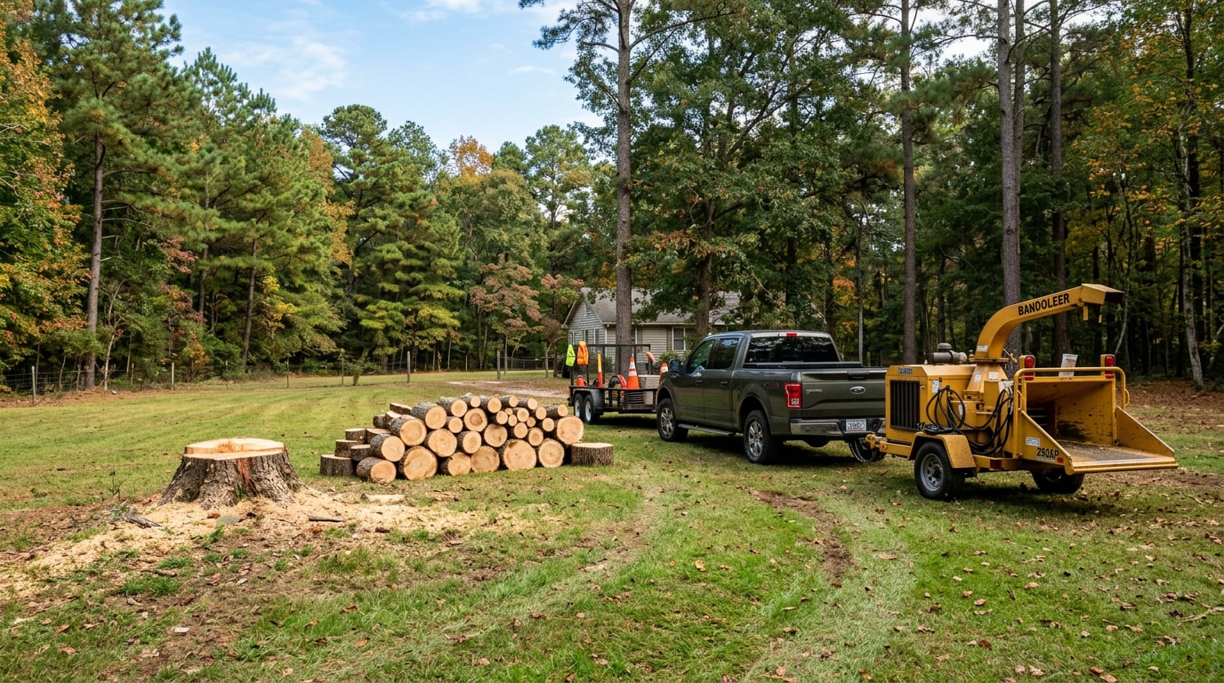 Freshly cleared yard after professional tree removal in Westminster, SC